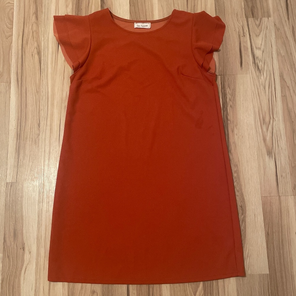 Ces Femme Burt Orange Maxi dress size large